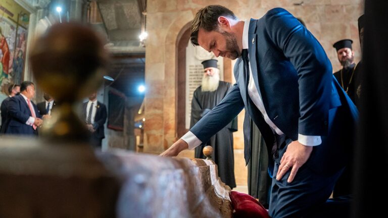 JD Vance calls Church of the Holy Sepulchre visit in Israel ‘amazing blessing’